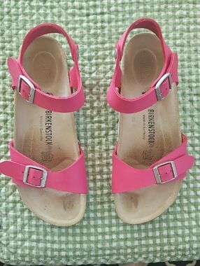 Birkenstock Hot Pink Double Buckle Sandals